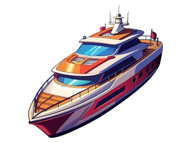 Tekne 3d vektör etiketi tasarımı