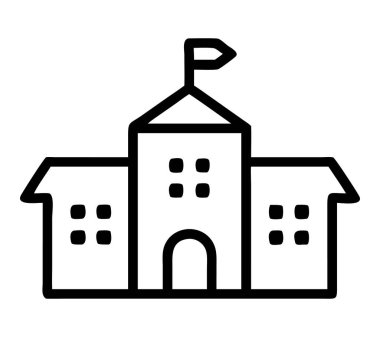 Okul simgesi çizimi