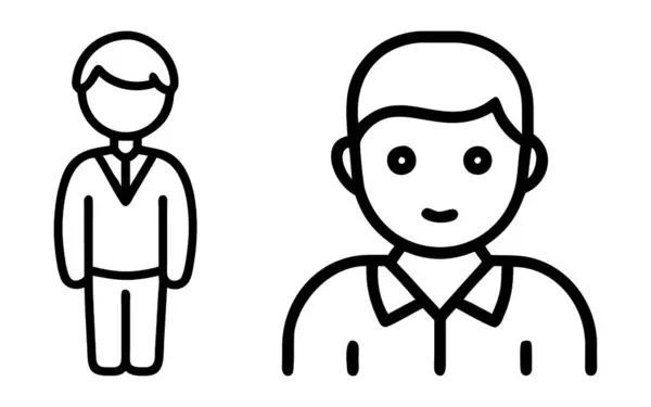 Erkek simgesi çizgi tasarımı