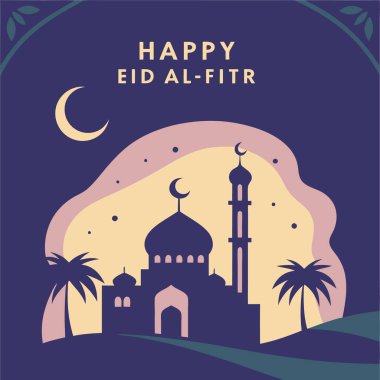 Soyut arkaplan tasarımlı Kurban Bayramı Posteri