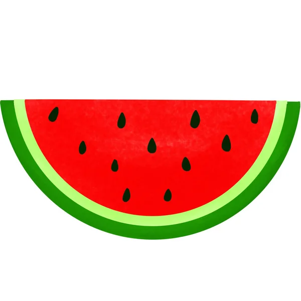 Köstliche Süße Frucht Wassermelone Auf Weißem Hintergrund — Stockfoto