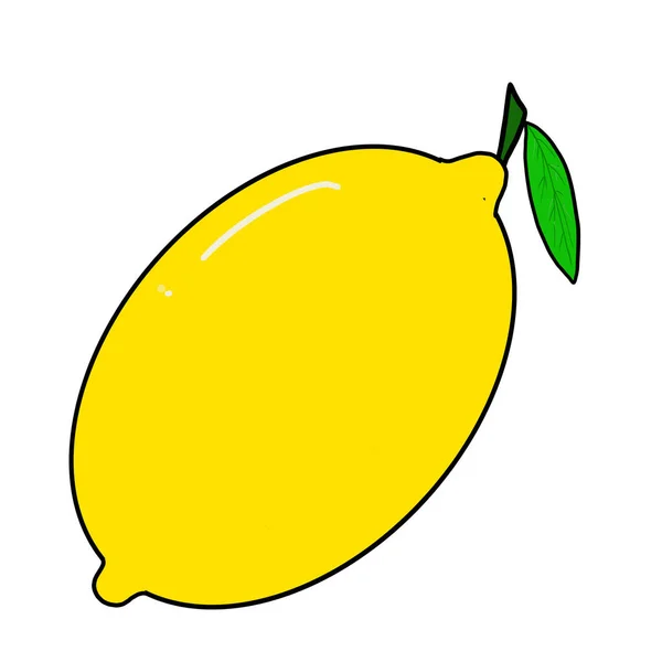 Limon Meyvesi Sarıdır Ekşi Tat Yemek Için Uygun — Stok fotoğraf