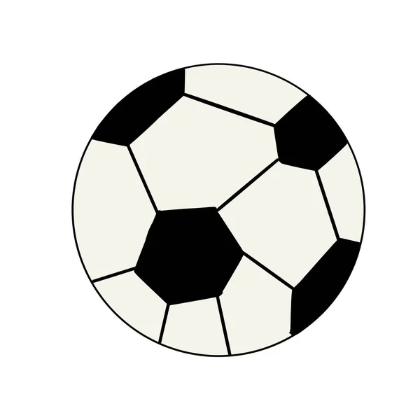 Bola Futebol Com Padrão Hexágono Preto Branco Fundo Branco — Fotografia de Stock