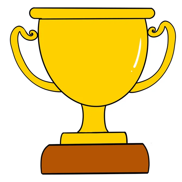 Golden Trophy Winning Races Placed White Background — Stock Photo, Image