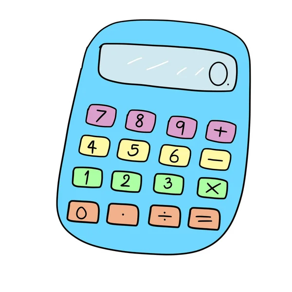 Taschenrechner Auf Weißem Hintergrund Zur Berechnung Von Zahlen — Stockfoto