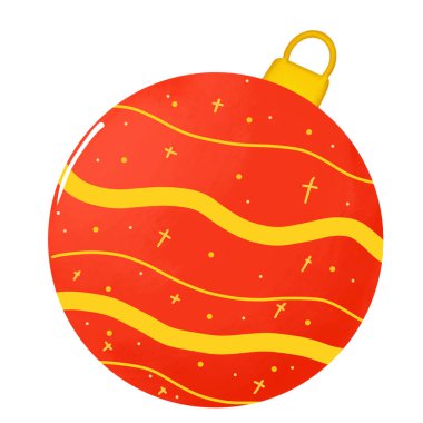 Yuvarlak kırmızı Noel ağacı ışıkları beyaz arka plana yerleştirilmiş