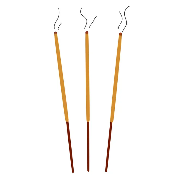 Incense sticks for worship placed on a white background