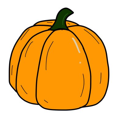 Beyaz arkaplana yerleştirilmiş bahar balkabağı