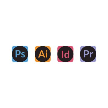 Beyaz arkaplanda Adobe logo simgesi belirleme vektörü