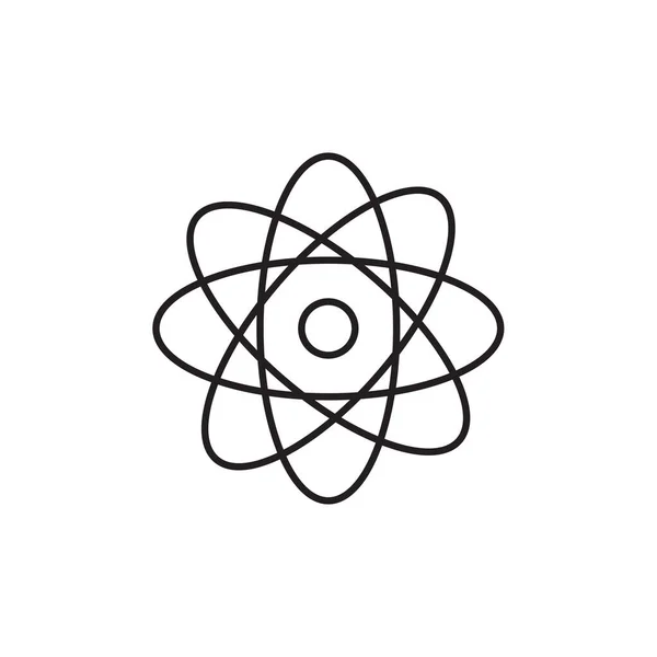 Atom Icono Estilo Plano Moda Aislado Sobre Fondo Gris Símbolo — Vector de stock