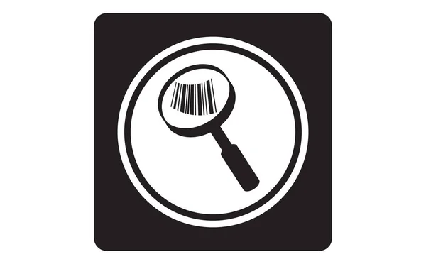 Suche Barcode Flaches Symbol Isoliert Auf Weißem Hintergrund — Stockvektor