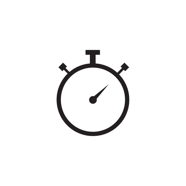 Icône Chronomètre Avec Style Glyphe Dans Style Plat Tendance Isolé — Image vectorielle