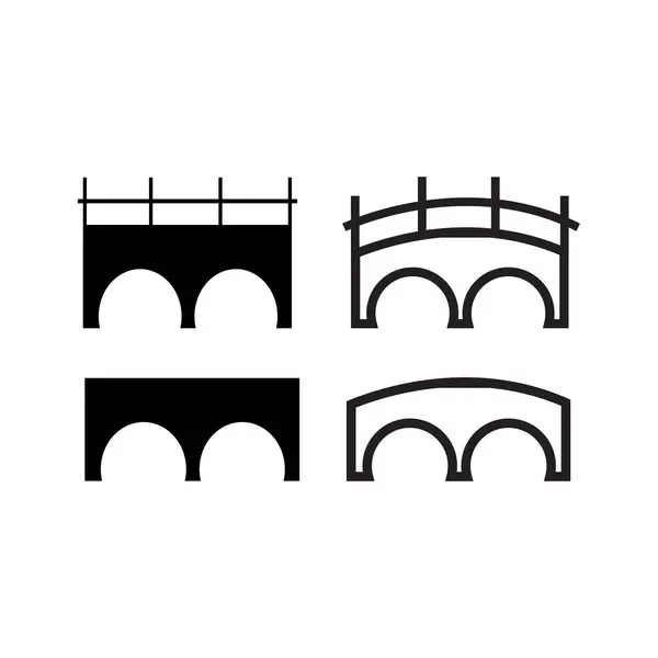 Ícone Ponte Vetor Botão Logotipo Símbolo Conceito —  Vetores de Stock