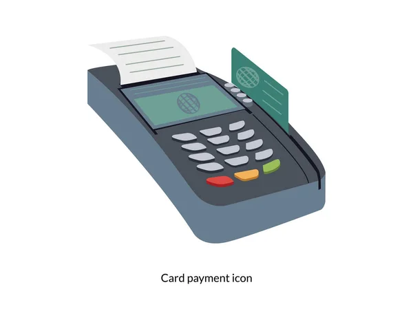 Kreditkartenautomat Flach Symbol — Stockvektor