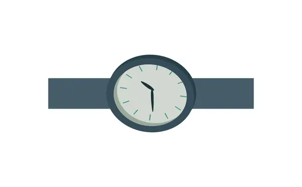 Ícone Relógio Estilo Moderno Plana Isolada Fundo — Vetor de Stock