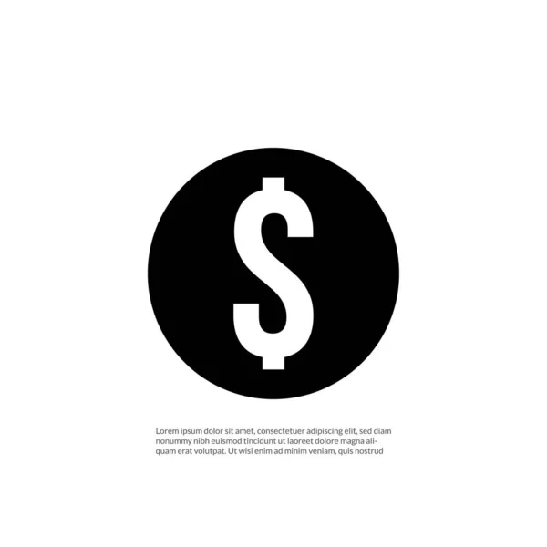 Dollar Icon Trendy Flat Style Isolated Grey Background Money Symbol — Stock Vector