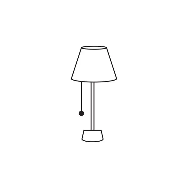 Floor Lamp Vector Icon Black Illustration Isolated White Simple Pictogram — Stock Vector