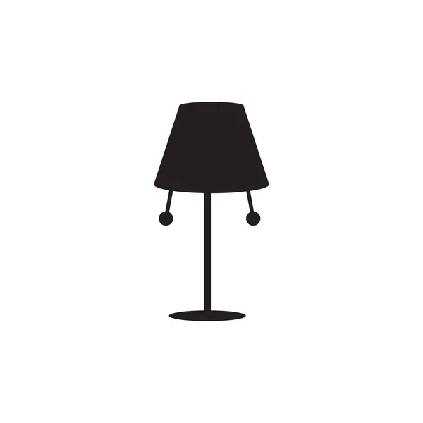 Stojací Lampa Vektorové Ikony Černé Ilustrace Izolované Bílém Jednoduchý Piktogram — Stockový vektor