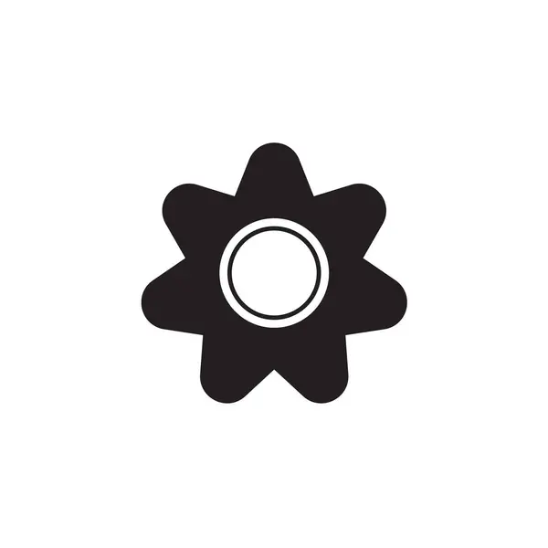 Flower Icon Μοντέρνο Επίπεδο Στυλ Που Απομονώνονται Γκρι Φόντο — Διανυσματικό Αρχείο