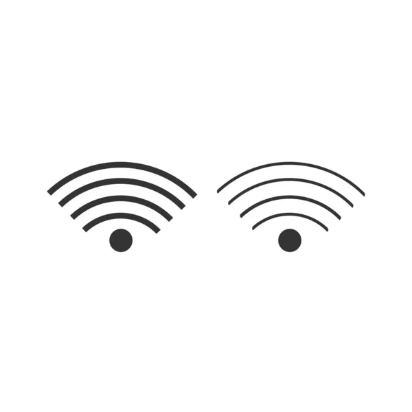 Wifi Icône Dans Style Plat Mode Isolé Sur Fond Gris — Image vectorielle