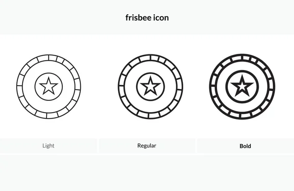 Vetor Disco Frisbee Design Estilo Leve Regular Ousado Isolado — Vetor de Stock