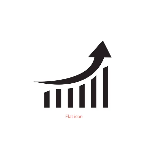 Gráfico Gráfico Ícone Vetor Símbolo Crescimento — Vetor de Stock