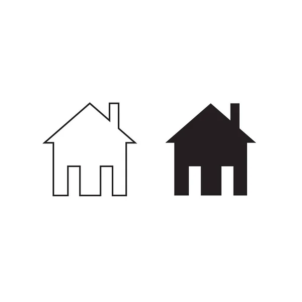 Icône Maison Dans Style Plat Tendance Isolé Sur Fond Gris — Image vectorielle
