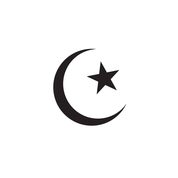 Simbolo Islamico Isolato Sfondo Grigio — Vettoriale Stock