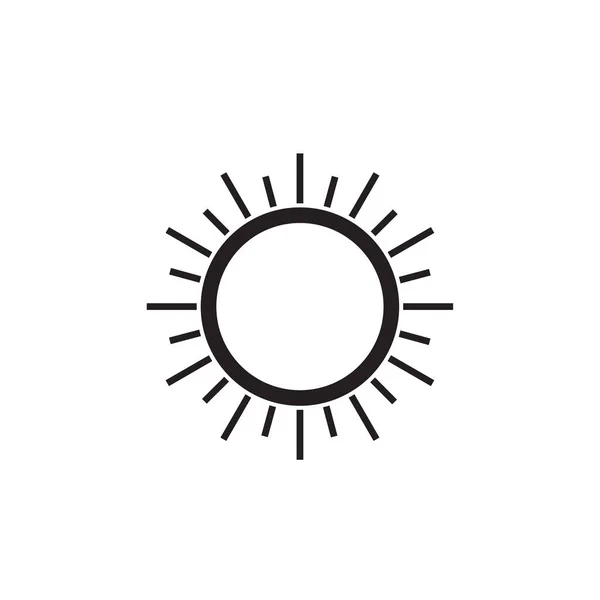 Ícone Sol Linha Para Brilho Ícone Configuração Intensidade Vector — Vetor de Stock