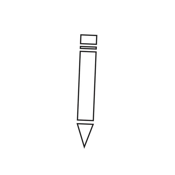 Bleistift Icon Trendigen Flachen Stil Isoliert Auf Grauem Hintergrund — Stockvektor