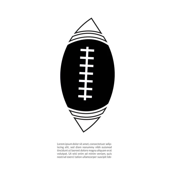 Icône Boule Rugby Dans Style Plat Tendance Isolé Sur Fond — Image vectorielle