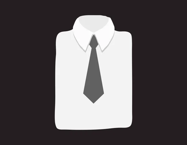 统一图标向量 填充平面标志 固体象形文字隔离在白色上 衬衫和领带符号 标识图解 — 图库矢量图片