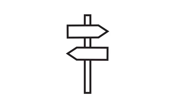 Wegweiser Symbol Wegweiser Symbol Isoliert — Stockvektor