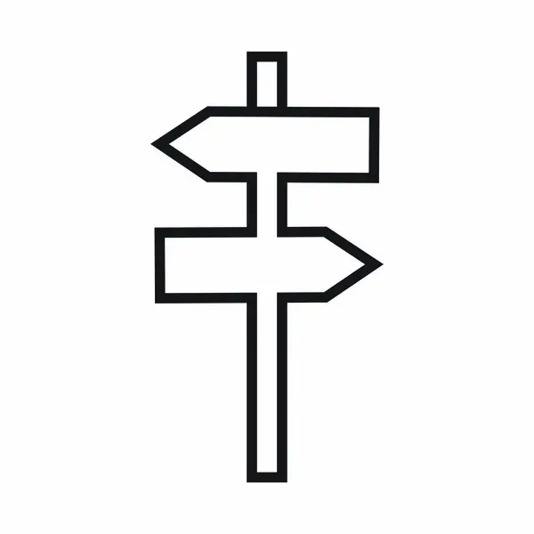 Umriss Richtung Symbol Illustration Isoliert Vektor Zeichen Symbol — Stockvektor