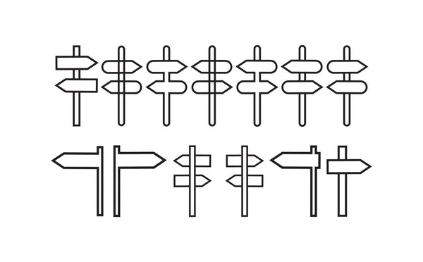 Иконки Знаков Черного Вектора — стоковый вектор