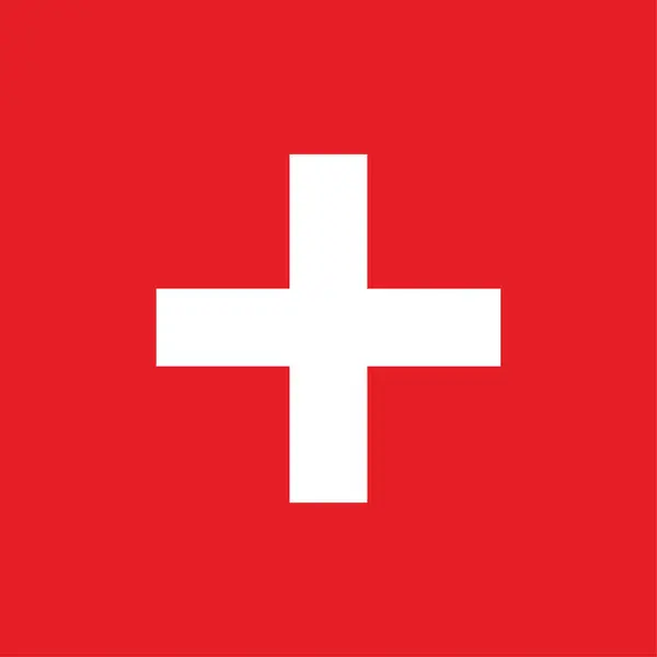 Suíça Bandeira Oficial Ilustração Vetorial Elegante —  Vetores de Stock