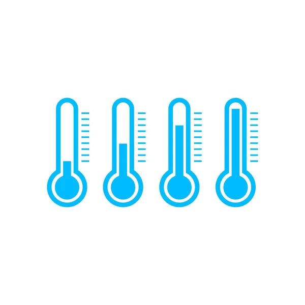Temperature Icon Vector Line Thermometer Symbol — Stock Vector