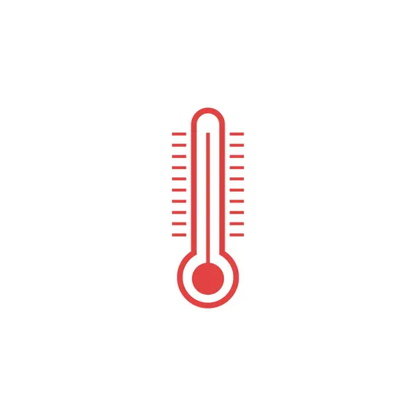 Vetor Ícone Temperatura Símbolo Termómetro Linha — Vetor de Stock