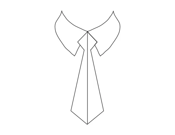 Krawat Ikona Ilustracja Białym Tle Wektor Symbol Znak — Wektor stockowy
