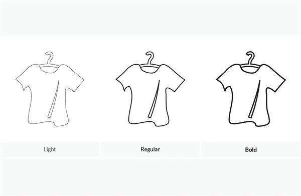 Ícone Shirt Sinal Linear Isolado Fundo Branco —  Vetores de Stock