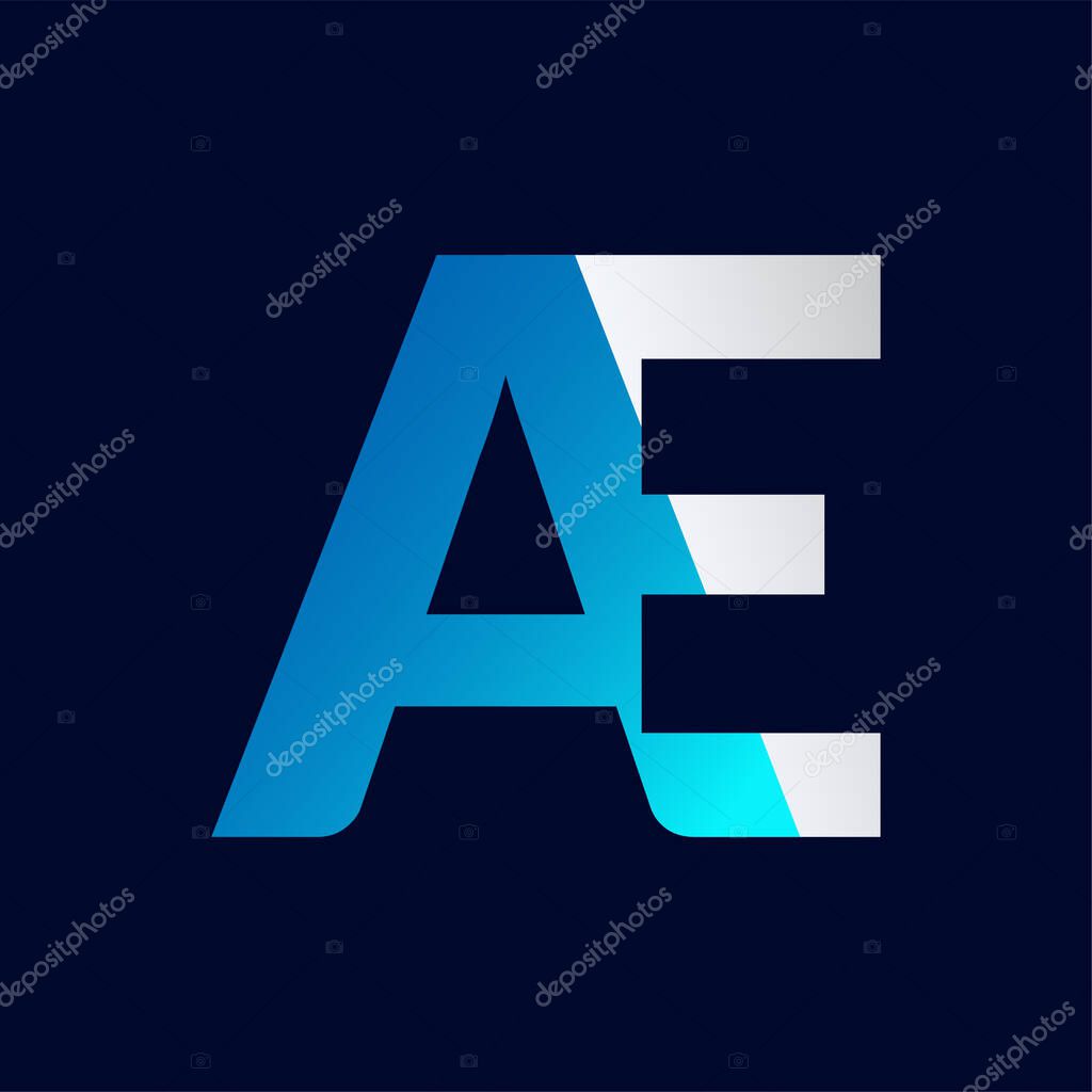 Unique AE letter logo Icon vector template.