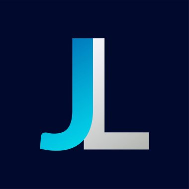 JL Letter logo tasarım vektör şablonu.