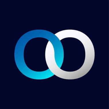 OO Harf logo tasarım vektör şablonu.