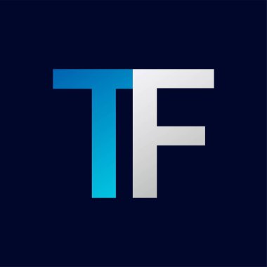 TF Letter logo tasarım vektör şablonu.