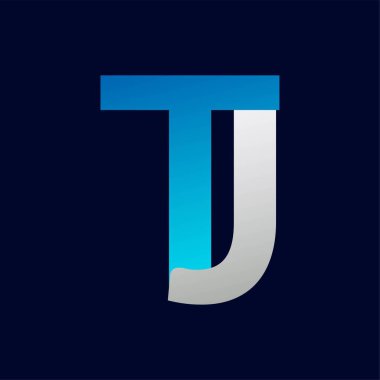 Soyut TJ harf logo tasarım şablonu. Vektör Logosu İllüstrasyonu.