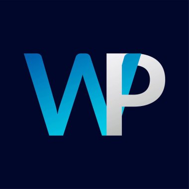 WP Harf Logo Şablonu Çizim Tasarımı.