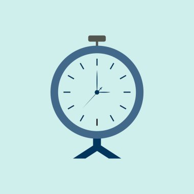 Alarm saat simgesi modada düz tasarım.