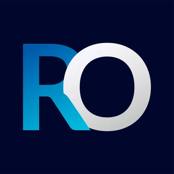 RO Harfi Logo Şablonu Çizim Tasarımı.
