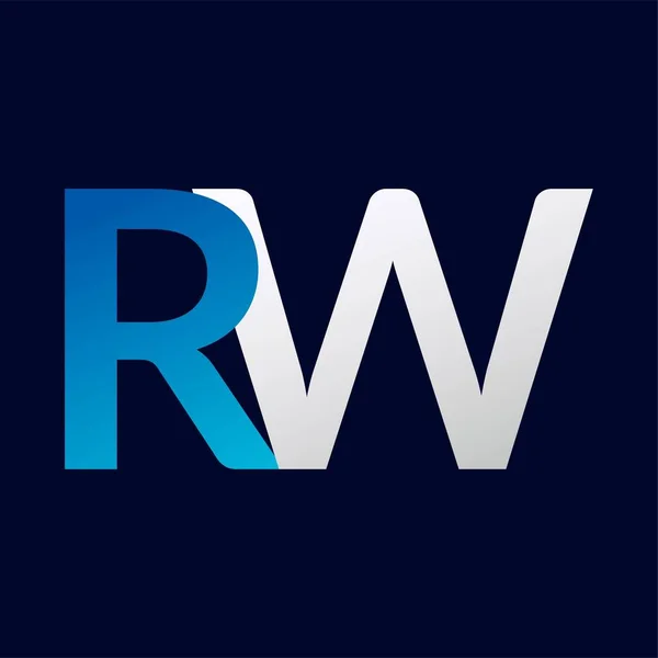 Rw字母标识设计向量模板 — 图库矢量图片