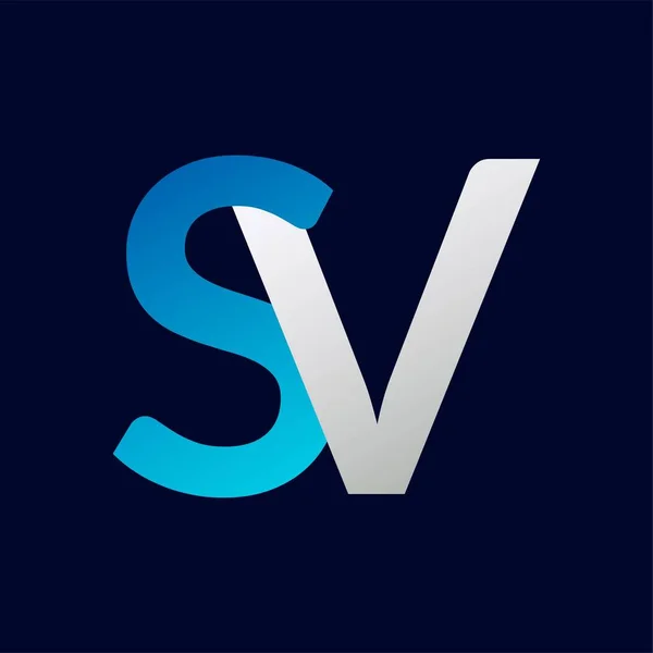stock vector SV Letter logo design vector template.
